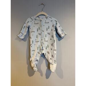 Hanna Andersson Organic Cotton Footed Sleeper – Squirrel & Tree Print Size 0–3M